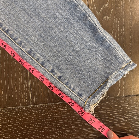 Pilcro‎ Anthropologie High Rise Skinny Jeans Frayed Hem Light Wash size 31 - Picture 6 of 6